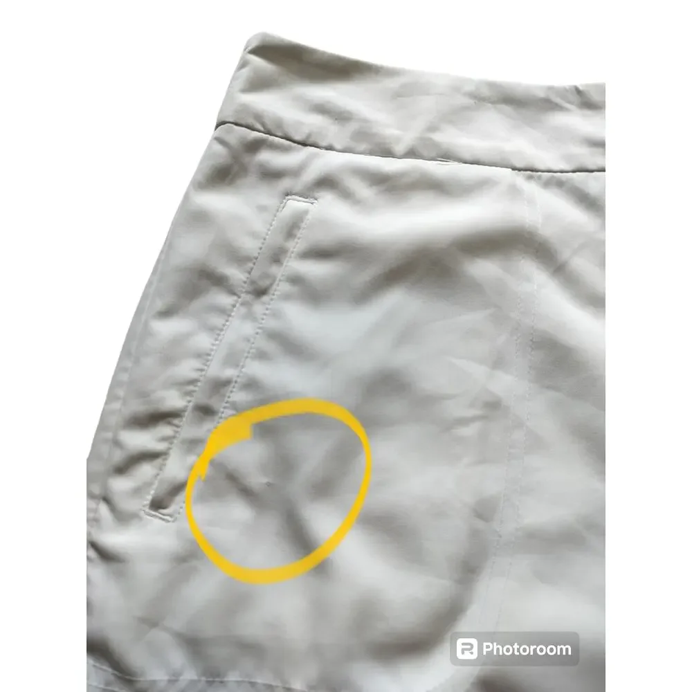 Izod XFG Women's Cool FX White Yelow‎ Golf Skirt Skort Pleated Size 12